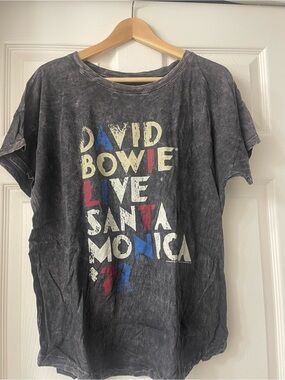 Vintage Canvas Black Graphic Tee with Cream Print